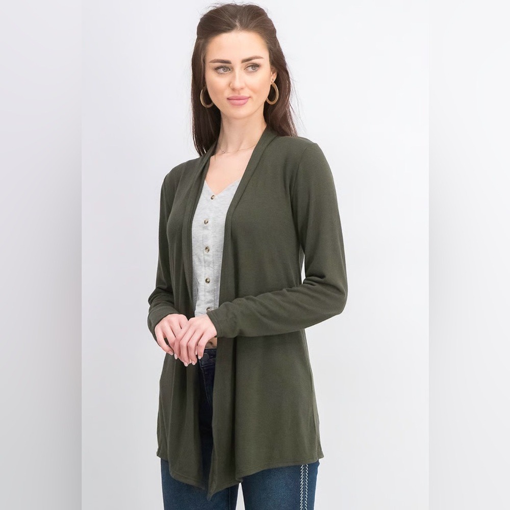 NWT Market‎ & Spruce Green Open Front Cardigan Sweater Size small